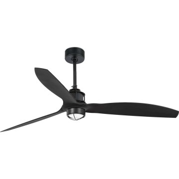 FARO 32100WT1N - Ventilatore da soffitto LED dimmerabile JUST FAN M LED/16W/230V Ø 128 cm nero Wi-Fi Tuya + telecomando