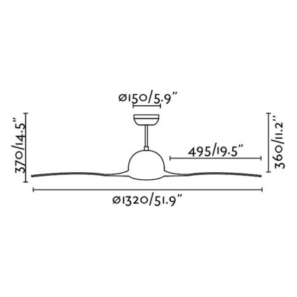 FARO 33317 - Ventilatore da soffitto LAKKI