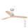 FARO 33373DC - Ventilatore da soffitto LANTAU legno/cromo opaco  d. 132cm + telecomando