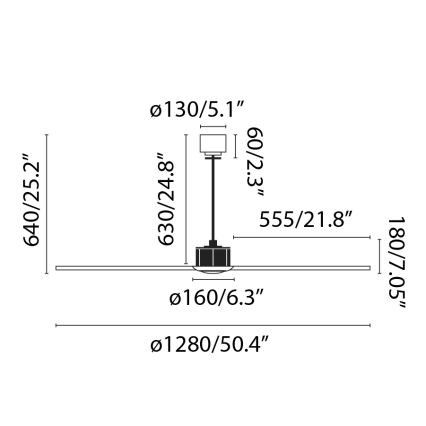 FARO 33395-10 - Plafoniera LED JUST FAN LED/16W/230V nero/marrone + telecomando