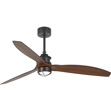 FARO 33395WT1N - Ventilatore da soffitto LED dimmerabile JUST FAN M LED/16W/230V Ø 128 cm marrone/nero Wi-Fi Tuya + telecomando