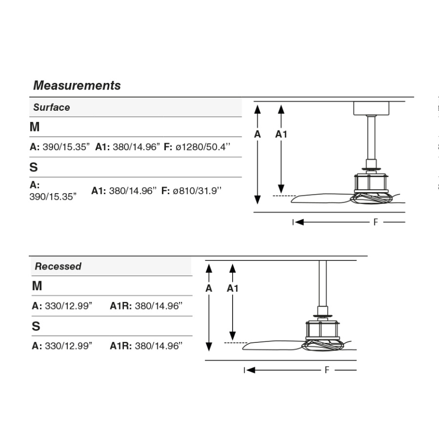 FARO 33398WT - Ventilatore da soffitto JUST FAN M, diametro 128 cm, marrone/ottone, Wi-Fi Tuya + telecomando