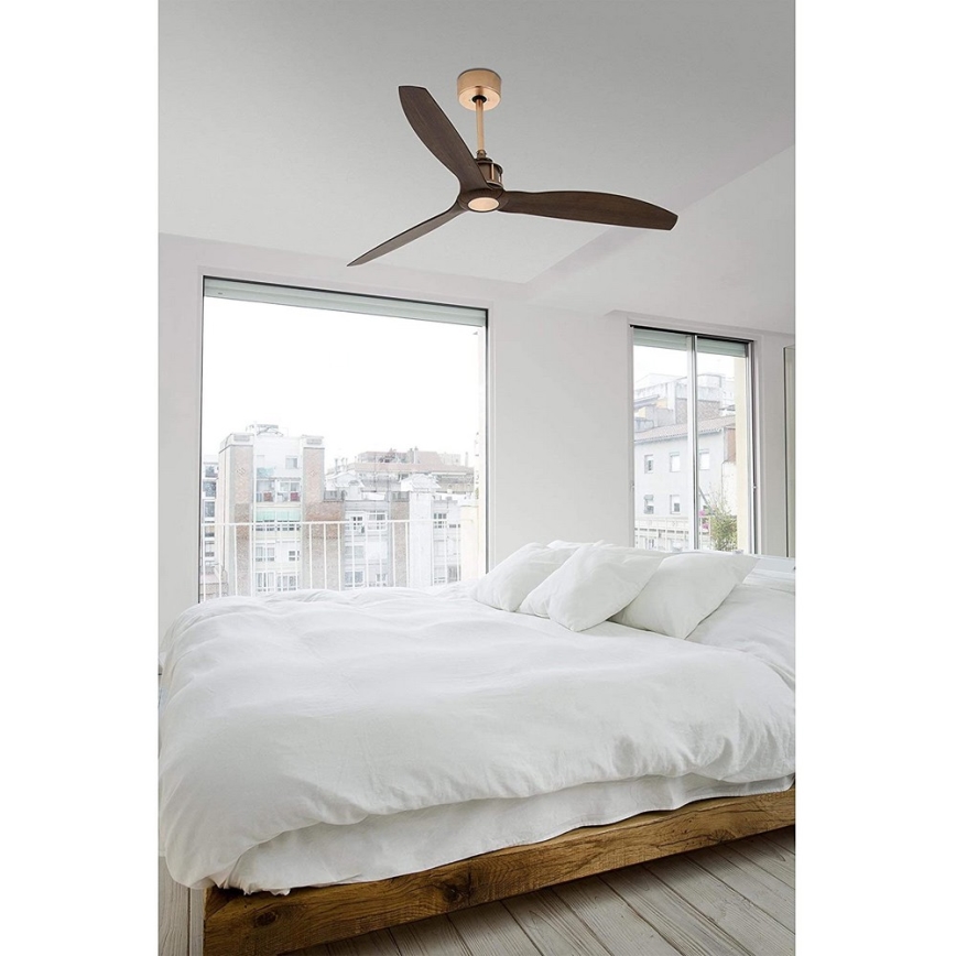 FARO 33423 - Ventilatore da soffitto JUST FAN marrone/rame Ø 81 cm con telecomando