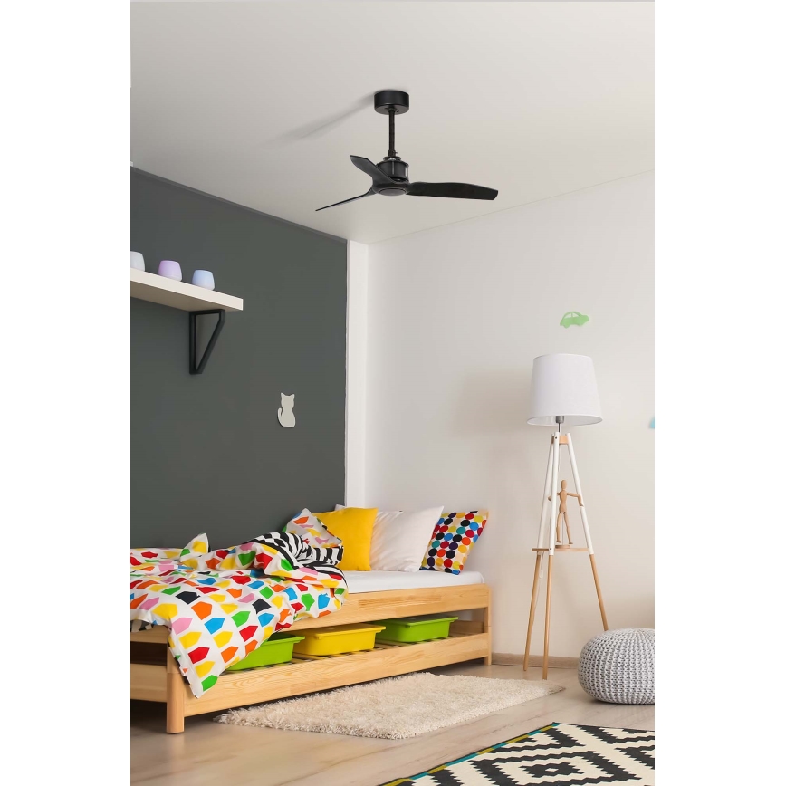 FARO 33424WT - Ventilatore da soffitto JUST FAN S Ø 81 cm nero Wi‑Fi Tuya + telecomando