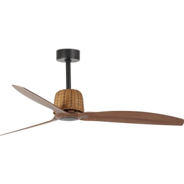 FARO 33435 - Ventilatore da soffitto WEAVER M Ø 128 cm marrone/nero + telecomando