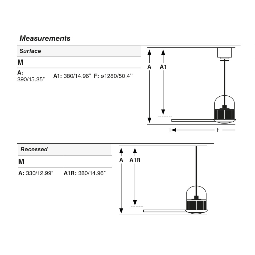 FARO 33435 - Ventilatore da soffitto WEAVER M Ø 128 cm marrone/nero + telecomando