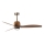 FARO 33436WT1N - Ventilatore da soffitto WEAVER M con luce LED dimmerabile, 16W, 230V, Ø 128 cm, marrone/ottone, Wi‑Fi Tuya + telecomando