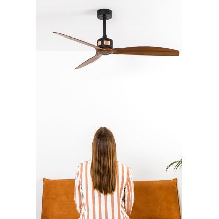 FARO 33451WT - Ventilatore da soffitto COPPER FAN M diam. 128 cm marrone/nero Wi-Fi Tuya + telecomando