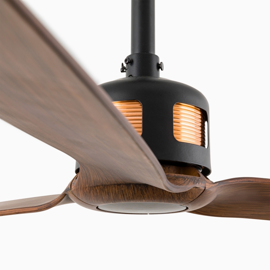 FARO 33451WT - Ventilatore da soffitto COPPER FAN M diam. 128 cm marrone/nero Wi-Fi Tuya + telecomando