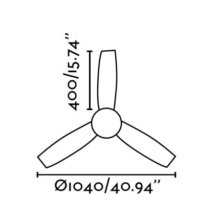 FARO 33454 - Ventilatore da soffitto MINI UFO 2xE27/15W/230V