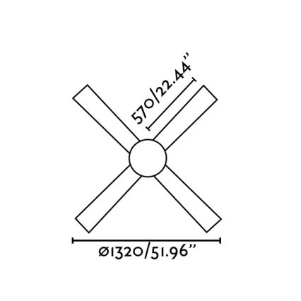 FARO 33470 - Ventilatore da soffitto PALK 2xE14/40W/230V