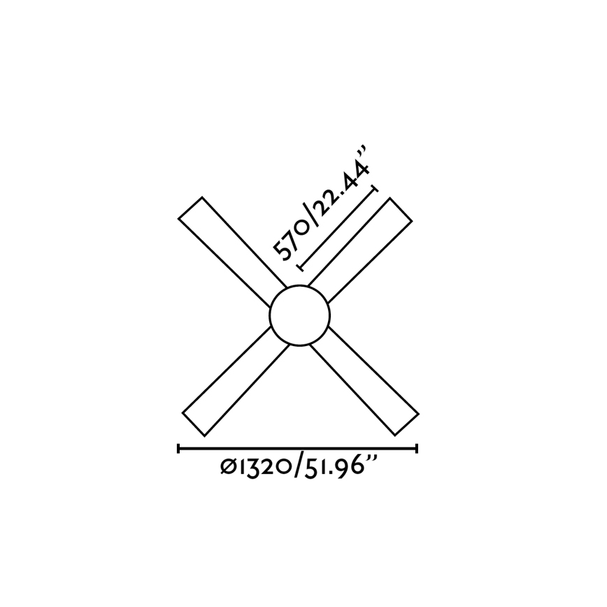 FARO 33470 - Ventilatore da soffitto PALK 2xE14/40W/230V + telecomando