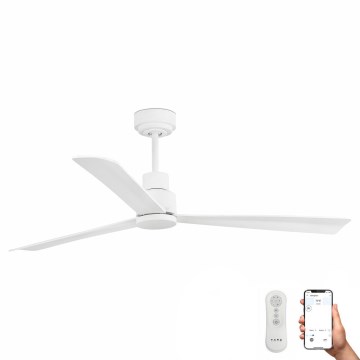 FARO 33487WP-Ventilatore da soffitto NASSAU M bianco d. 128 cm SMART +telecomando