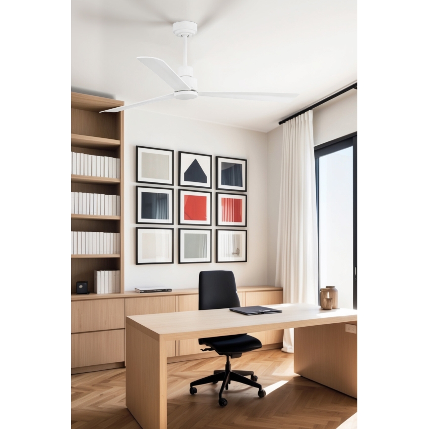 FARO 33487WP-Ventilatore da soffitto NASSAU M bianco d. 128 cm SMART +telecomando