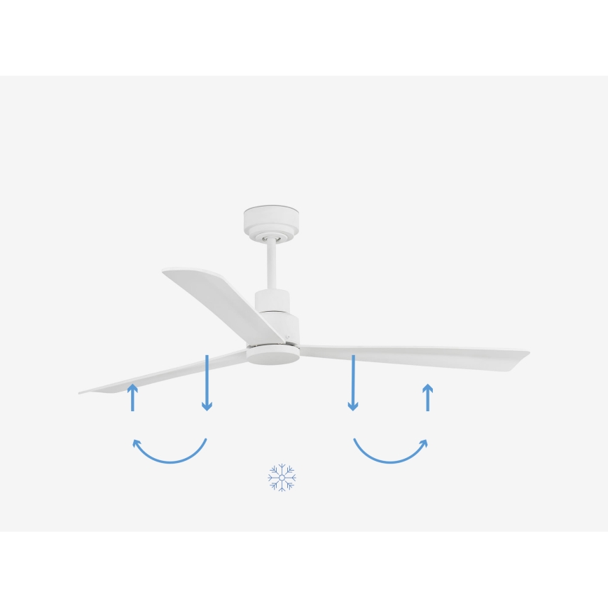 FARO 33487WP-Ventilatore da soffitto NASSAU M bianco d. 128 cm SMART +telecomando