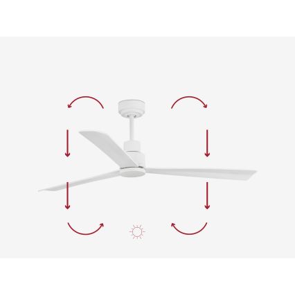 FARO 33487WP-Ventilatore da soffitto NASSAU M bianco d. 128 cm SMART +telecomando