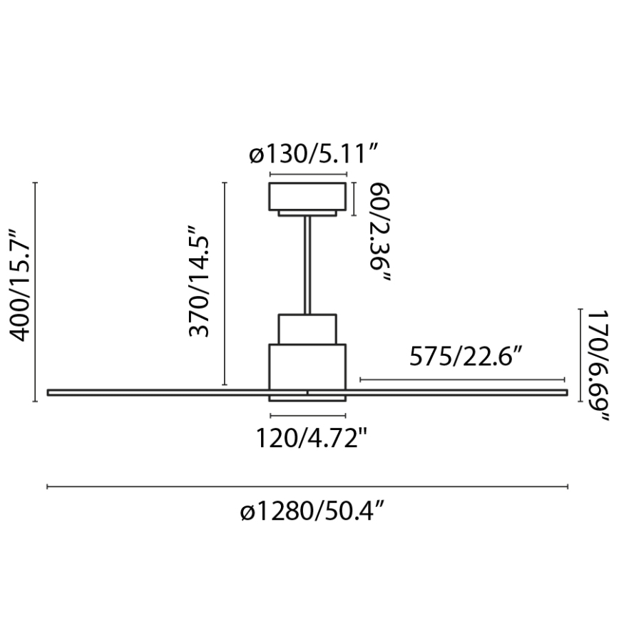FARO 33487WP-Ventilatore da soffitto NASSAU M bianco d. 128 cm SMART +telecomando