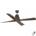 FARO 33490 - Ventilatore da soffitto TYPHOON IP44 marrone + telecomando