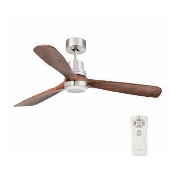 FARO 33518DC - LED Ventilatore da soffitto LANTAU LED/15W/230V cromo/pino + telecomando