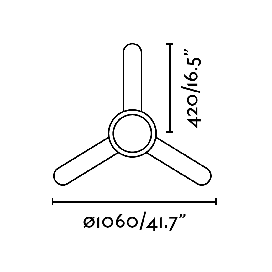 FARO 33600 - Ventilatore da soffitto FEROE 2xE14/40W/230V