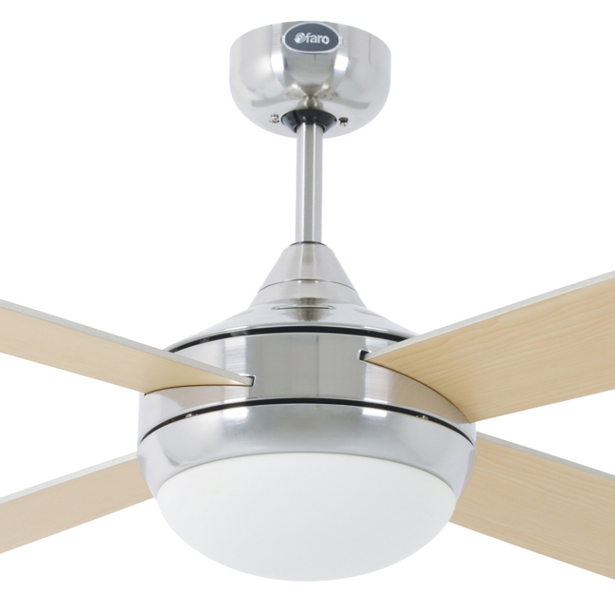 FARO 33701 - Ventilatore da soffitto ICARIA con telecomando 2xE27/20W/230V grigi