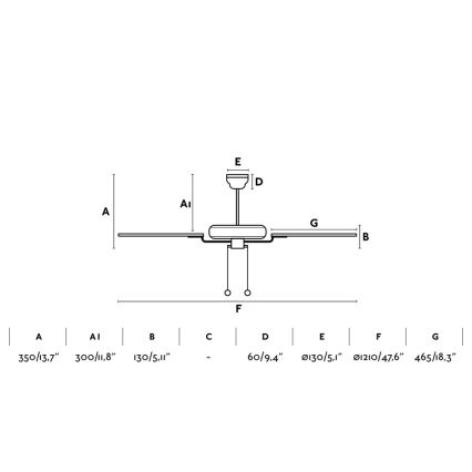 FARO 33712 - Ventilatore da soffitto YAKARTA