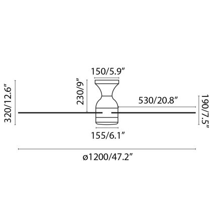 FARO 33756 - Plafoniera LED FRASER LED/16W/230V bianco + telecomando