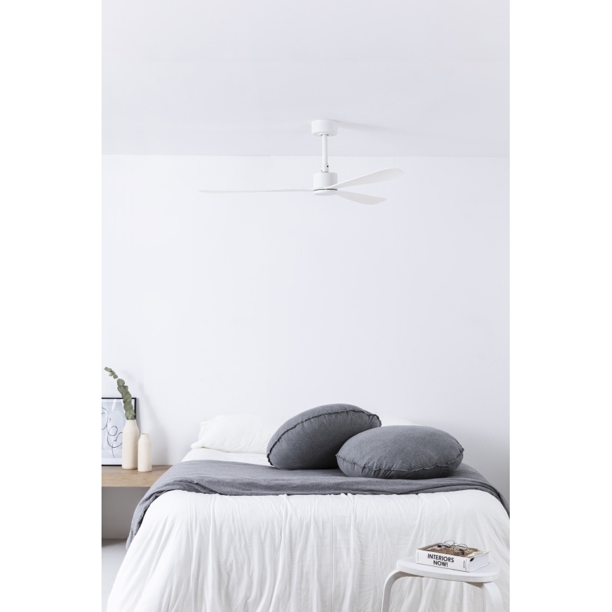 FARO 33760WT - Ventilatore da soffitto AMELIA L bianco diametro 132 cm Wi-Fi Tuya + telecomando
