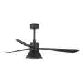 FARO 33761WT-23 - Ventilatore da soffitto dimmerabile AMELIA L CONE LED/20W/230V 2700/3500/5000K nero pr. 132 cm Wi-Fi Tuya + telecomando