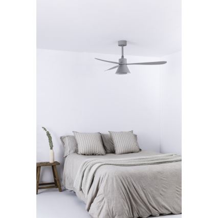 FARO 33762WT-24 - Ventilatore da soffitto dimmerabile a LED AMELIA L CONE LED/20W/230V 2700/3500/5000K grigio diametro 132 cm Wi-Fi Tuya + telecomando