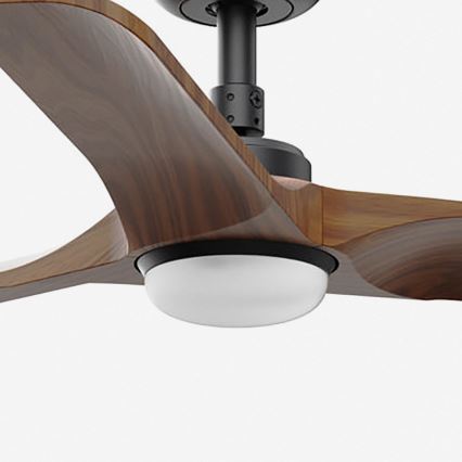 FARO 33806-1TW - Ventilatore da soffitto dimmerabile a LED HEYWOOD S LED/10W/230V 2700/3000/4000K legno/nero Ø 90 cm + telecomando