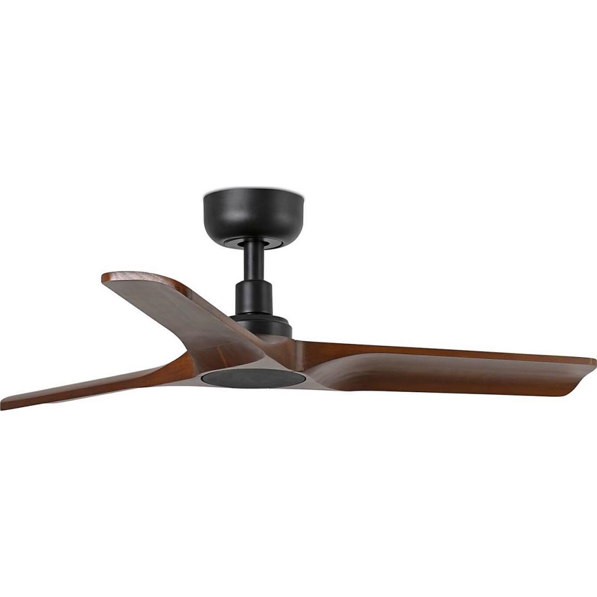 FARO 33806WT - Ventilatore da soffitto HEYWOOD S legno/nero diametro 90 cm Wi-Fi Tuya + telecomando