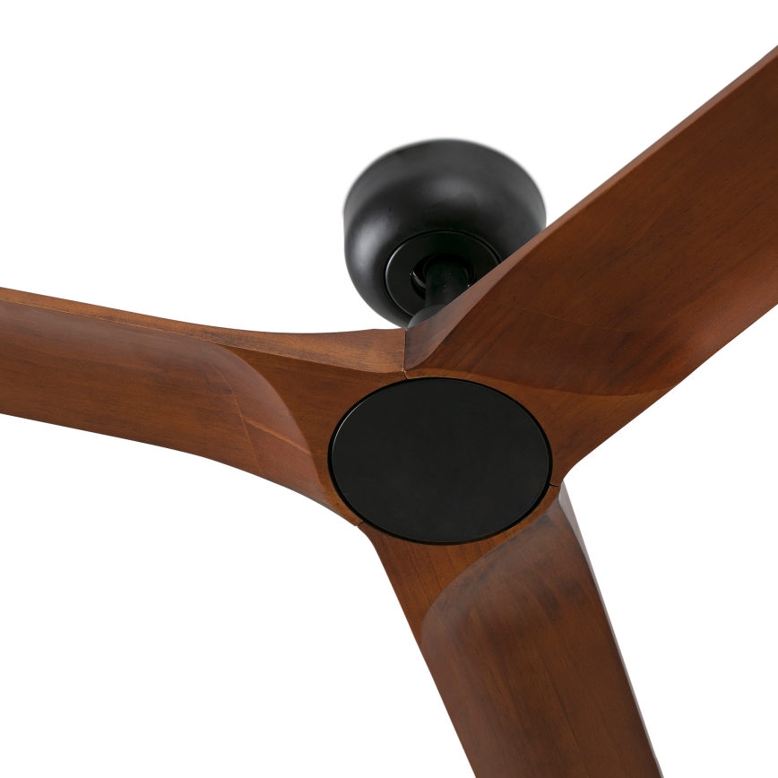 FARO 33806WT - Ventilatore da soffitto HEYWOOD S legno/nero diametro 90 cm Wi-Fi Tuya + telecomando
