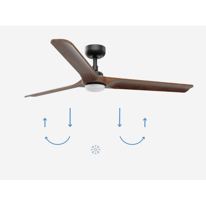 FARO 33809-1TW - Ventilatore a LED dimmerabile HEYWOOD LED/10W/230V 2700/3000/4000K diam. 132 cm + telecomando