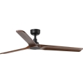 FARO 33809WT - Ventilatore da soffitto HEYWOOD L legno/nero diam. 132 cm Wi-Fi Tuya + telecomando