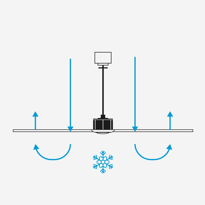 FARO 33809WT1S - Ventilatore da soffitto LED dimmerabile HEYWOOD L, LED 10W, 230V, 2700/3000/4000K, Ø 132 cm, finitura legno/nero, Wi-Fi Tuya + telecomando