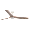 FARO 33810-1TW - Ventilatore da soffitto LED dimmerabile HEYWOOD L LED/10W/230V 2700/3000/4000K legno/bianco Ø 132 cm + telecomando