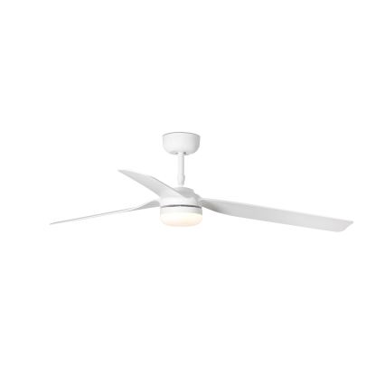 FARO 33814WT-20 - Ventilatore da soffitto LED dimmerabile PUNT M LED/18W/230V 2700/3000/4000K bianco ø 132 cm Wi-Fi Tuya + telecomando