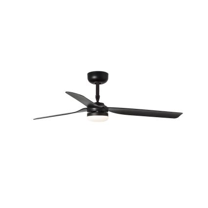 FARO 33815WT-21 - Ventilatore da soffitto dimmerabile a LED PUNT M LED/18W/230V 2700/3000/4000K, nero, Ø 132 cm, Wi-Fi Tuya + telecomando