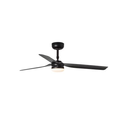FARO 33815WT-21 - Ventilatore da soffitto dimmerabile a LED PUNT M LED/18W/230V 2700/3000/4000K, nero, Ø 132 cm, Wi-Fi Tuya + telecomando