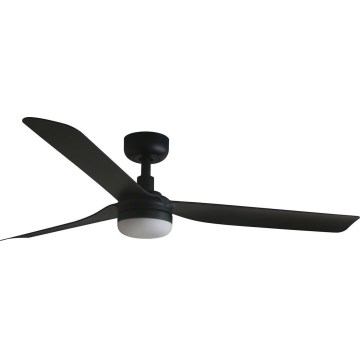 FARO 33815WT1S - Ventilatore da soffitto dimmerabile a LED PUNT M LED/18W/230V 2700/3000/4000K Ø 132 cm nero Wi-Fi Tuya + telecomando
