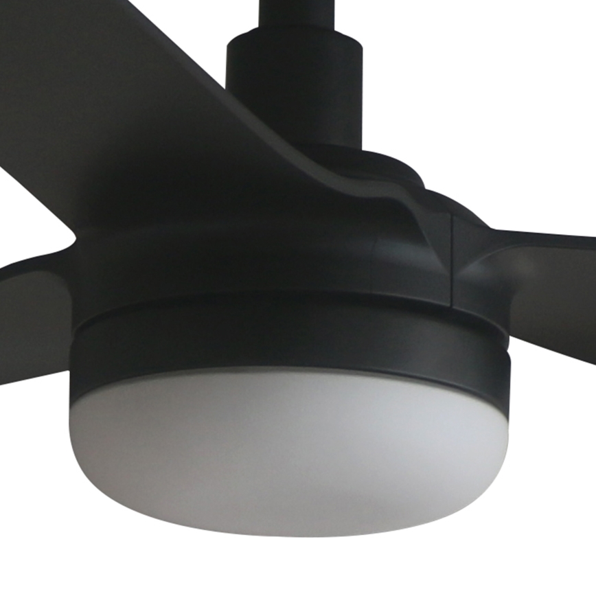 FARO 33815WT1S - Ventilatore da soffitto dimmerabile a LED PUNT M LED/18W/230V 2700/3000/4000K Ø 132 cm nero Wi-Fi Tuya + telecomando