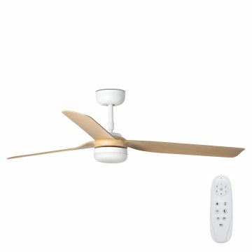 FARO 33816-20 - Ventilatore a soffitto LED PUNT LED/18W/230V Wi-Fi beige/bianco + telecomando