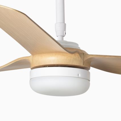 FARO 33816-20 - Ventilatore a soffitto LED PUNT LED/18W/230V Wi-Fi beige/bianco + telecomando