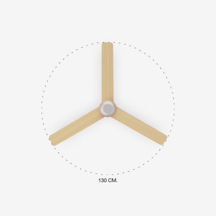 FARO 33816-20 - Ventilatore a soffitto LED PUNT LED/18W/230V Wi-Fi beige/bianco + telecomando