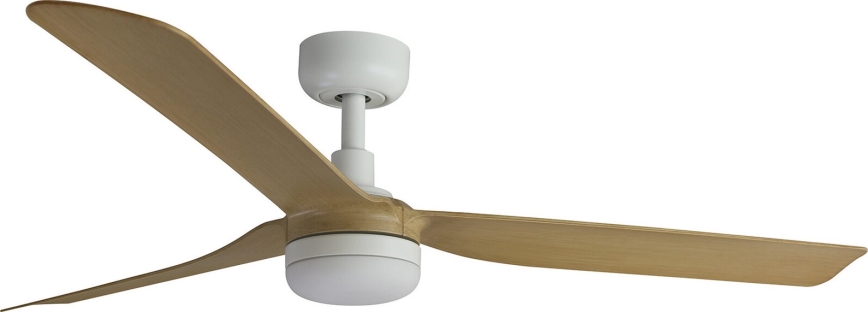 FARO 33816WT-20 - Ventilatore da soffitto dimmerabile a LED PUNT M LED/18W/230V marrone/bianco diametro 132 cm Wi-Fi Tuya + telecomando