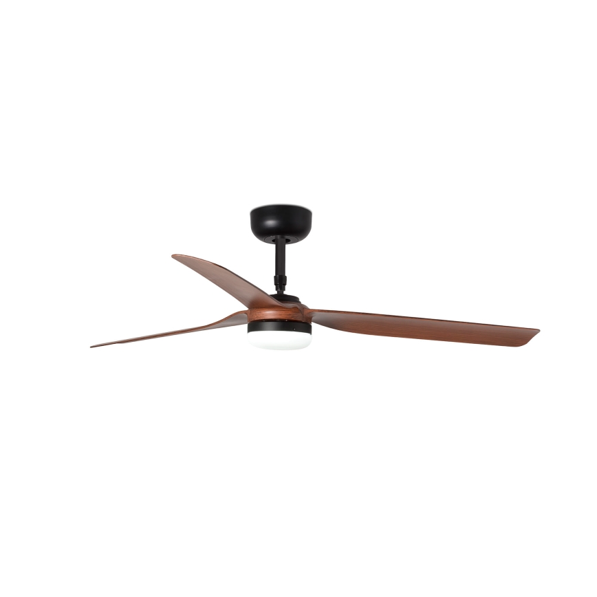 FARO 33817WT-21 - Ventilatore da soffitto LED dimmerabile PUNT M LED/18W/230V marrone/nero Ø 132 cm Wi-Fi Tuya + telecomando