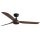 FARO 33817WT - Ventilatore da soffitto PUNT M marrone/nero diametro 132 cm Wi-Fi Tuya + telecomando