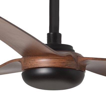 FARO 33817WT - Ventilatore da soffitto PUNT M marrone/nero diametro 132 cm Wi-Fi Tuya + telecomando