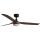 FARO 33817WT1S - Ventilatore da soffitto dimmerabile a LED PUNT M LED/18W/230V 2700/3000/4000K Ø 132 cm marrone/nero Wi‑Fi Tuya + telecomando